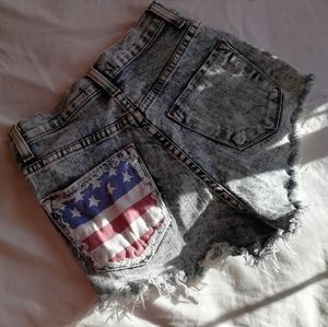 High Waisted Distressed Short Shorts
